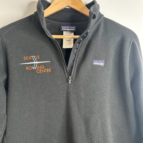 Patagonia Better Sweater Womens L Black 1/4 Zip Pullover Outdoor Fleece Jacket - Picture 2 of 8